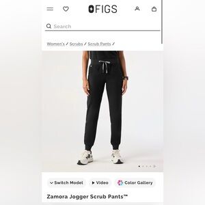 Figs Zamora jogger scrub pants- black